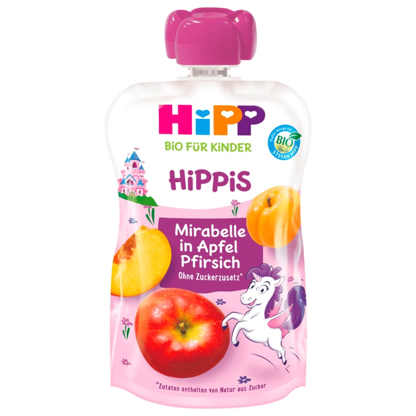 Hipp Hippis Bio Mirabelle in Apfel-Pfirsich 100g